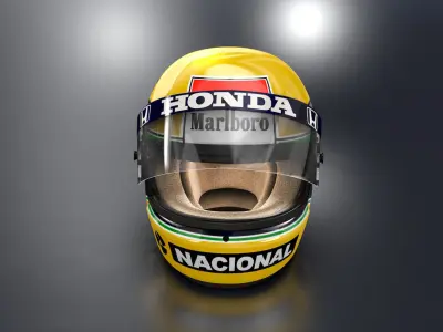 1988 Ayrton Senna Championschip Race Helmet  3D model