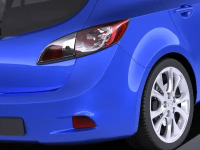 Mazda 3 hatchback 2013 european VRAY 3D model