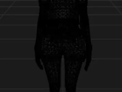 Beautiful Female Gangster Low-poly 3D model