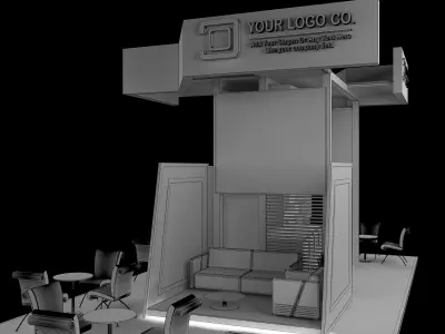Booth Exhibition Stand a627 3D model
