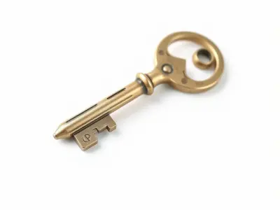 Intricate Antique Key model pack Low-poly 3D model
