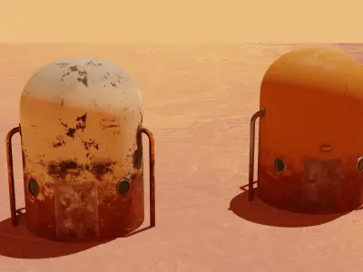 Mars module 3D models Low-poly 3D model