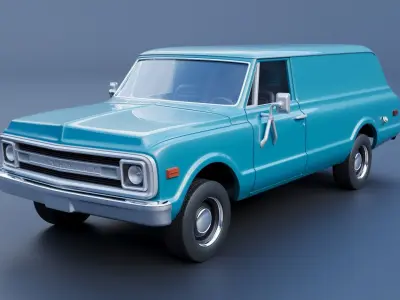 Chevrolet Panel Truck 1970 3D print model