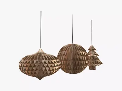 Christmas Toy Paper Set 3D model