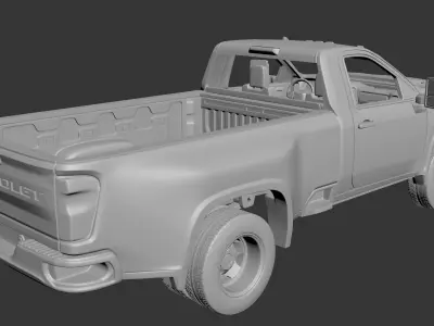Chevrolet Silverado 3500 Regular Cab 2022 3D print model