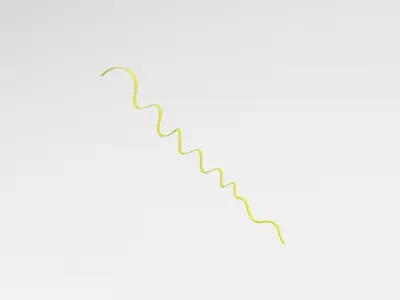 Ribbon v1 007 Low-poly 3D model