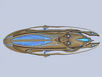 Spaceship CAR Low-poly 3D model