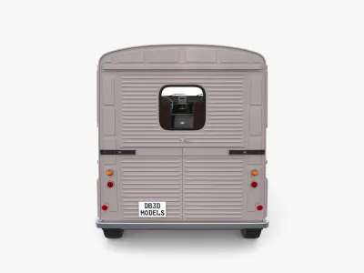 Citroen HY Gray with interior 3D model