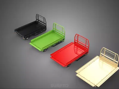 4 MODE DROP SIDE BED BODY GATE DOOR PICKUP TRUCK WIDE DECK CAR 3D model