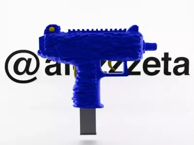 Kaws Uzi BFF Textured Low-poly 3D model