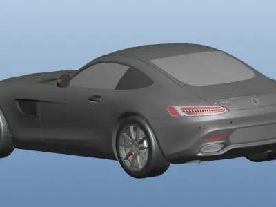 Mercedes-benz AMG-GT sports car 3D model