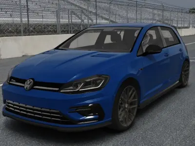 VW Golf 7R Tuned 2018 3D model