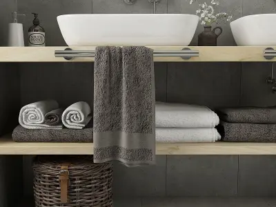 Furniture and decor for bathrooms 9 3D model