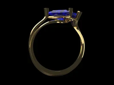 Bague triangle rectangle pentagones 3D print model