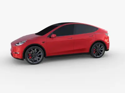 Tesla Model Y Red 3D model