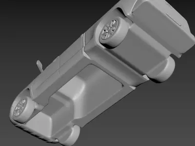 Toyota Tundra 2020 on a small scale 3D print model