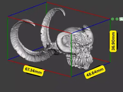 Modern Demon Head  3D print model