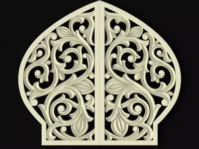 Central decor ornament for furniture 3D model 590