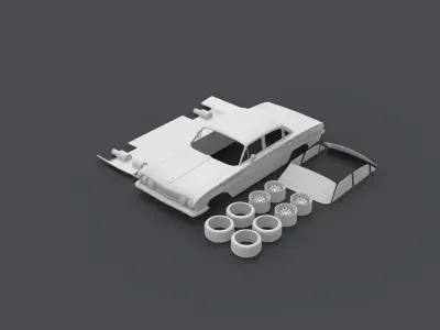 Buick skylark 1962 4 door Rc 3D print model