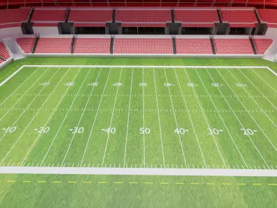 American Football Stadium Low-poly 3D model 14