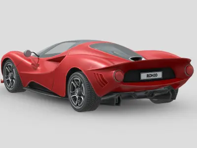 De Tomaso P72 2020 Low-poly 3D model