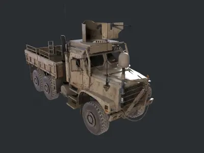 Military Truck Game Ready Low-poly 3D model