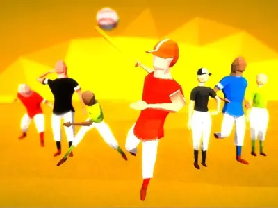 Low Poly Baseball Pack Low-poly 3D model