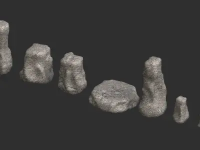 Rock Set 05 - Base Free 3D model
