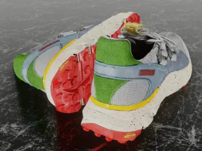REPLAY SPLIT AIR 3D SHOES Low-poly 3D model