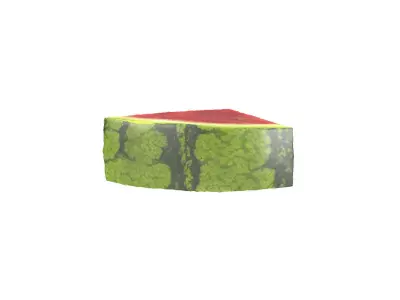 Photorealistic Watermelon Slice 3D Scan 3D model