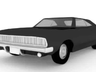 Dodge Charger 1968 Low-poly 3D model