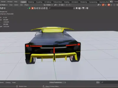 futuristic concept Sport Car 3D Model 3D model