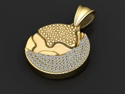 Pendente de diamante   pendant  3D print model