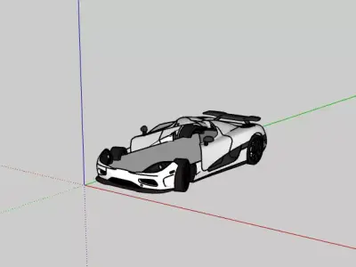 Sports Car Bed 3D Model 3D model