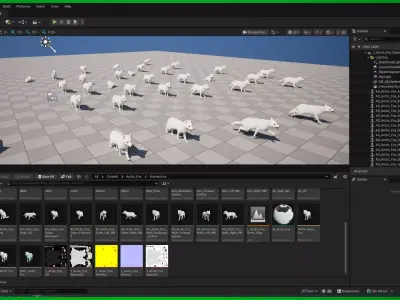 Arctic Fox Low-poly 3D model