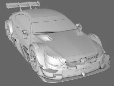 Mercedes AMG C63 DTM GT500 Super GT Low-poly 3D model