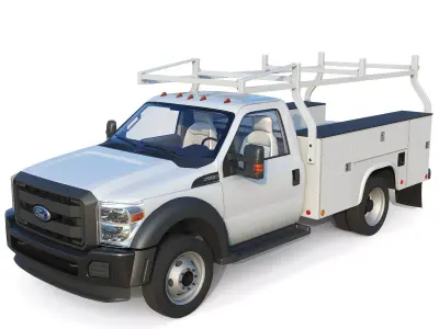 Utility truck Low-poly 3D model