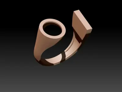 Empty round ring 3D print model