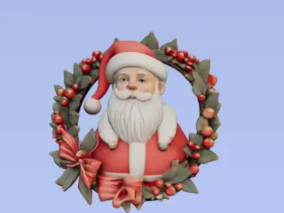 Christmas Decor 3D Printable Santa  3D print model