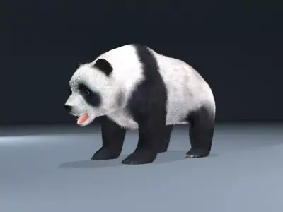 This is a low -polygonal panda Low-poly 3D model