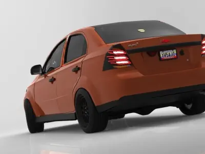 ChevroletAveo2011 Low-poly 3D model
