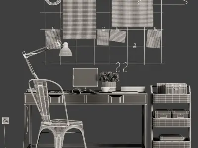 Office Furniture 001 3D model