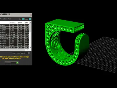 elegant square jewelry ring 3D print model