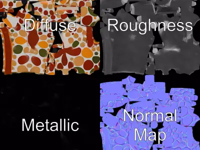 Colorful Giraffe Inflatable model pack Low-poly 3D model