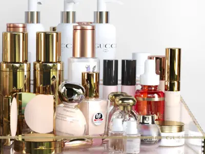 Cosmetic set for beauty salon 3 3D model