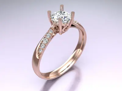 Diamond Ring - Womens Rings - N720905 3D print model