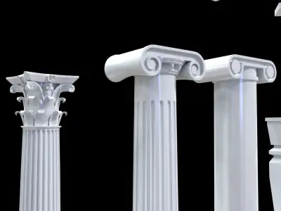 Classical Columns pillar decorate 3d model  3D model