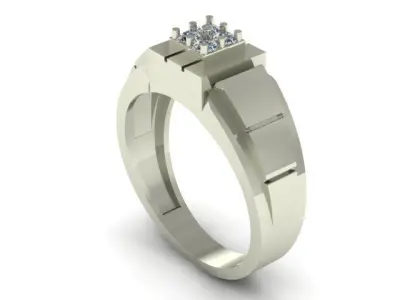 men ring 3D print model 14