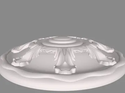 Round rosette 006 3D model 3D print model