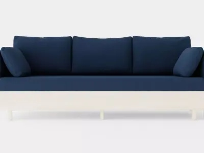 3 Seater Sofa Low-poly 3D model